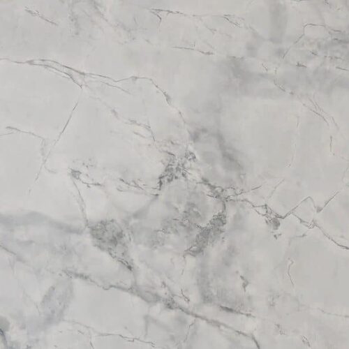 White Fantasy dolomite slab close-up, white stone with soft grey veining