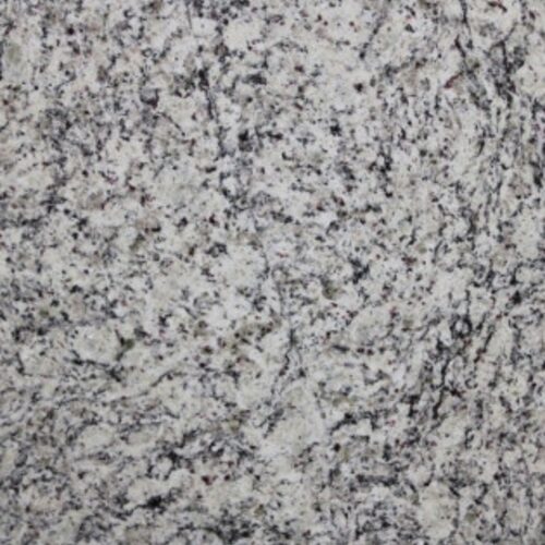 Dallas White granite slab close-up, white stone with black and grey speckled pattern