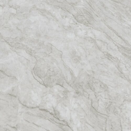 Taj Mahal quartzite slab close-up, warm grey stone with soft veining